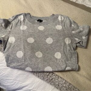 EXPRESS: Gray Polka Dot Sweater